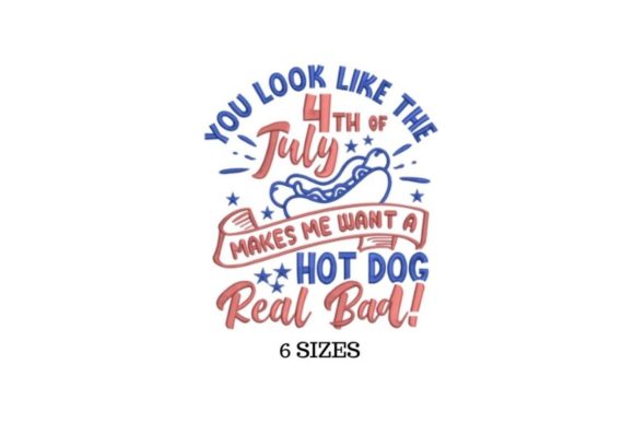 Fourth of July Hot Dog Embroidery Review