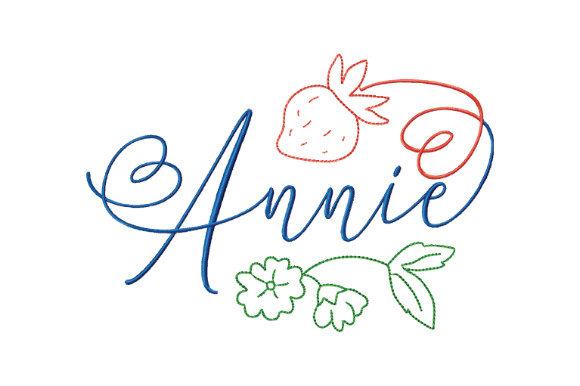Name Annie and Strawberry Embroidery Review