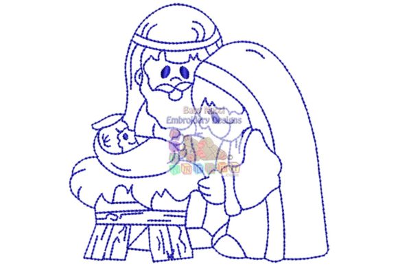 Nativity Blue Work Embroidery Review