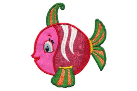 Pink and Red Tropical Fish Embroidery Review