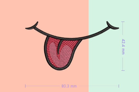 Smile Mouth with Tongue Embroidery Review
