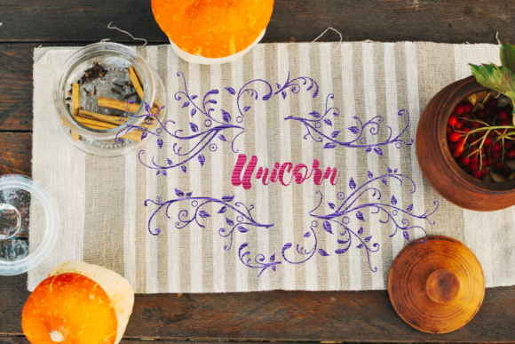 Unicorn Lettering Swirling Leaf Embroidery Review